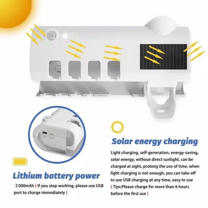 Τοίχου UV αποστειρωτής για οδοντόβουρτσες