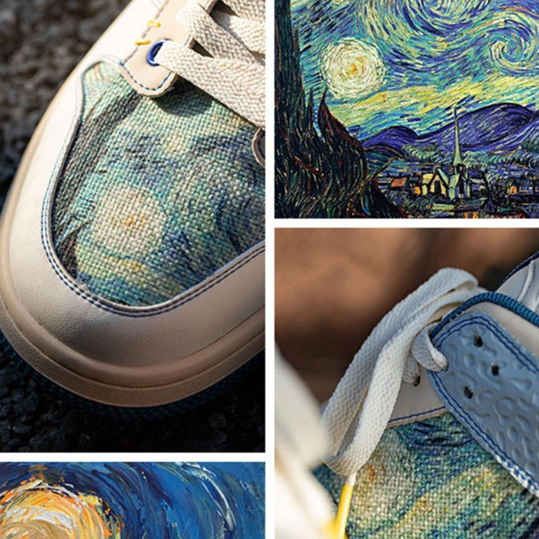 Sneakers geïnspireerd door Van Gogh Starry Night