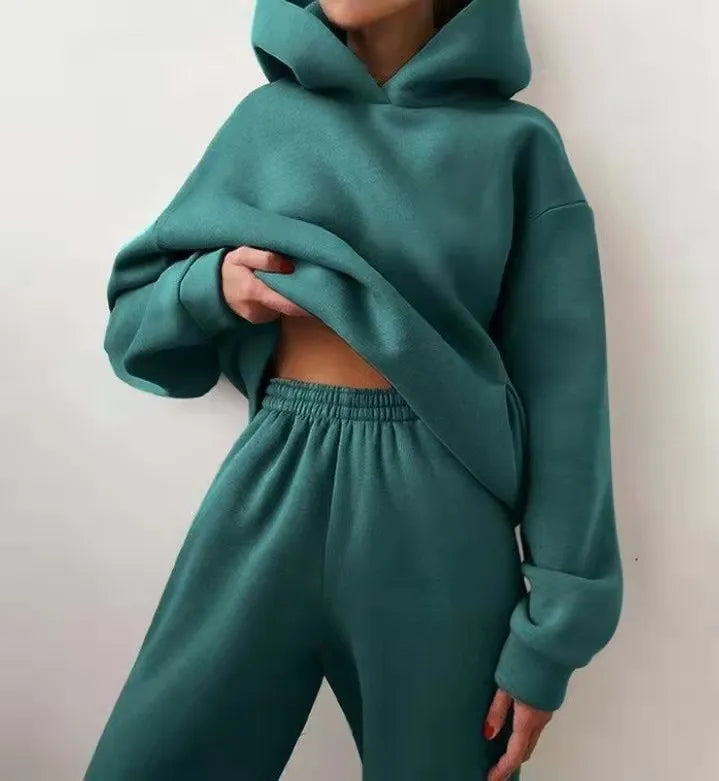 Conjunto chique de conforto de inverno