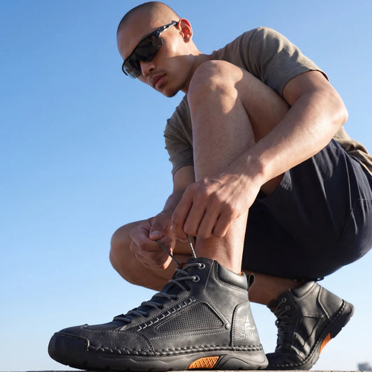 VogSalkin 2.0 - Botas Barefoot todo-terreno com sola vulcanizada e couro vegano impermeável 