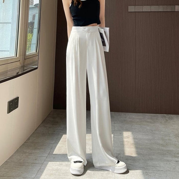 Wide-leg high-waisted pants for all-day comfort – VOGANY